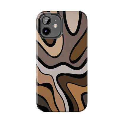 Retro Abstract Swirl Phone Case – 70s Aesthetic Vibes
