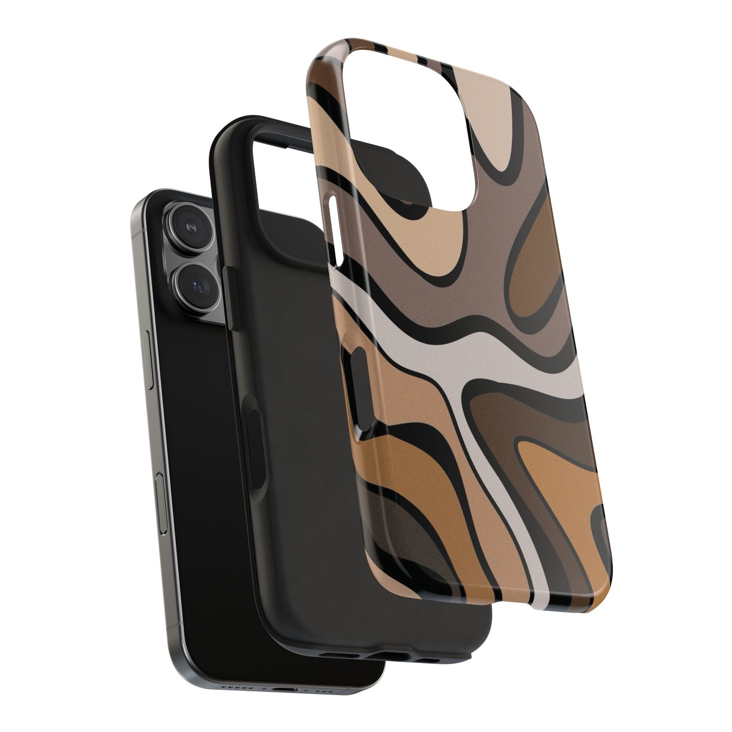 Retro Abstract Swirl Phone Case – 70s Aesthetic Vibes