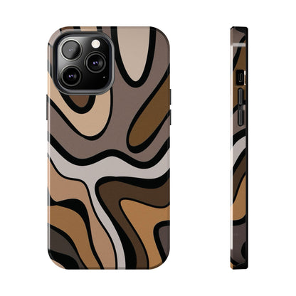 Retro Abstract Swirl Phone Case – 70s Aesthetic Vibes