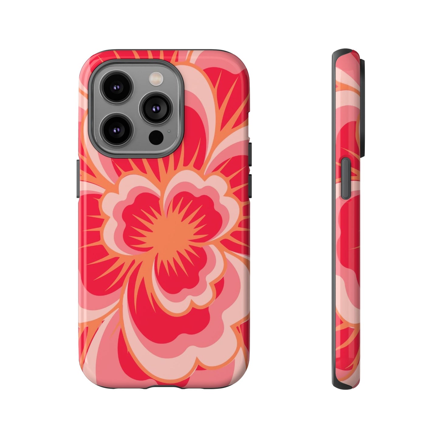 Bold Red Floral Phone Case – Vibrant Statement Cover