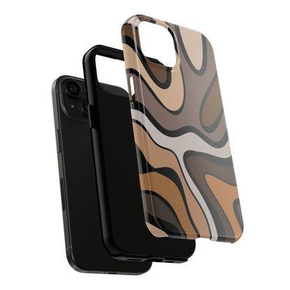 Retro Abstract Swirl Phone Case – 70s Aesthetic Vibes