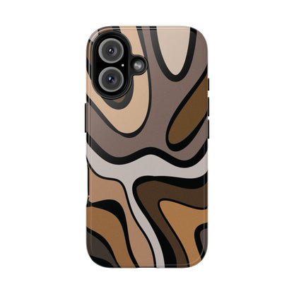 Retro Abstract Swirl Phone Case – 70s Aesthetic Vibes