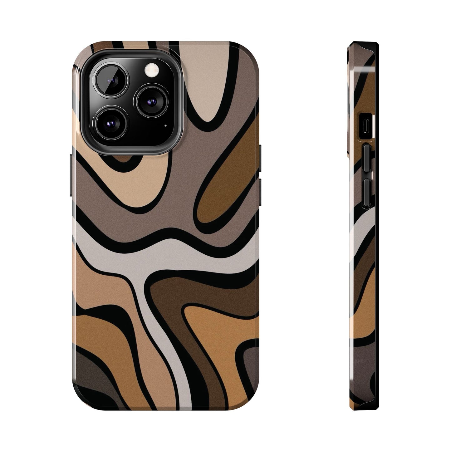 Retro Abstract Swirl Phone Case – 70s Aesthetic Vibes