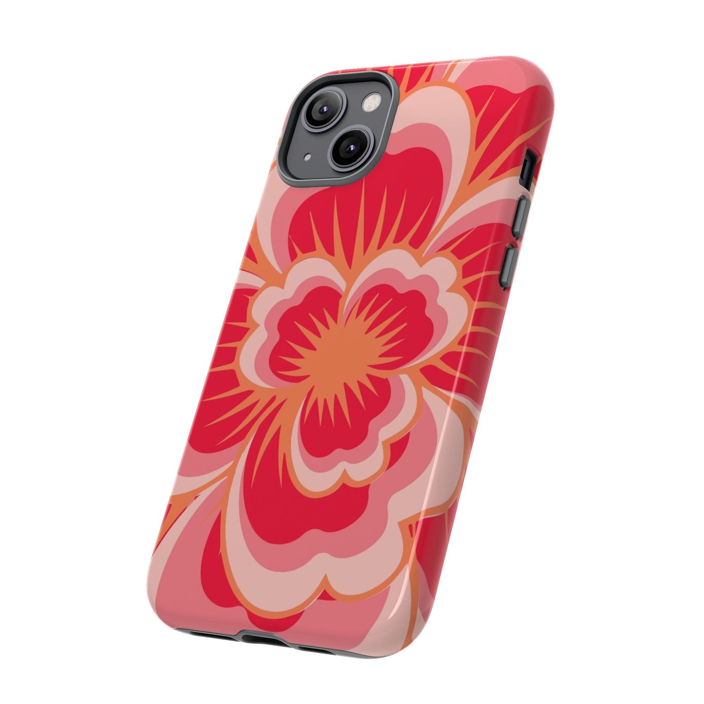 Bold Red Floral Phone Case – Vibrant Statement Cover