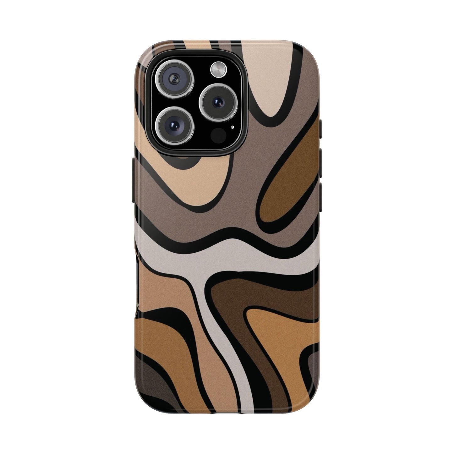 Retro Abstract Swirl Phone Case – 70s Aesthetic Vibes
