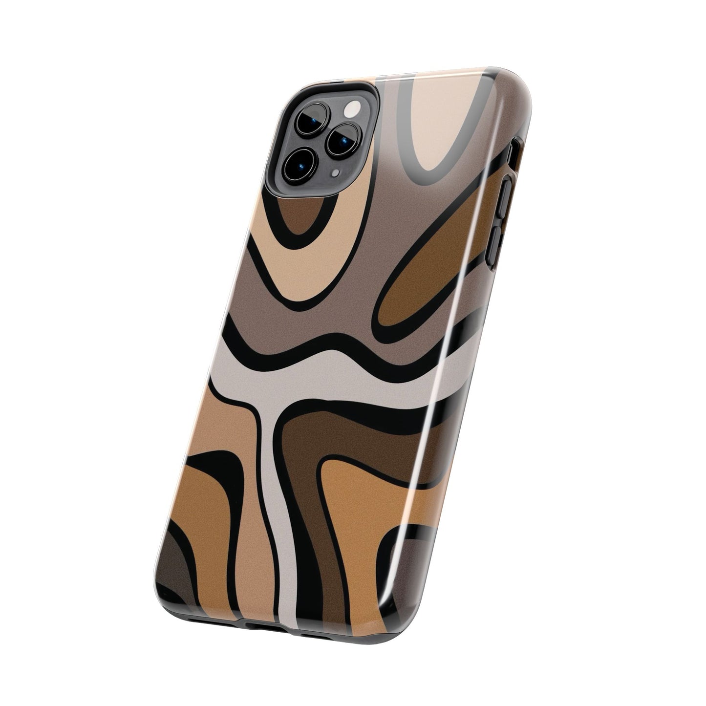 Retro Abstract Swirl Phone Case – 70s Aesthetic Vibes