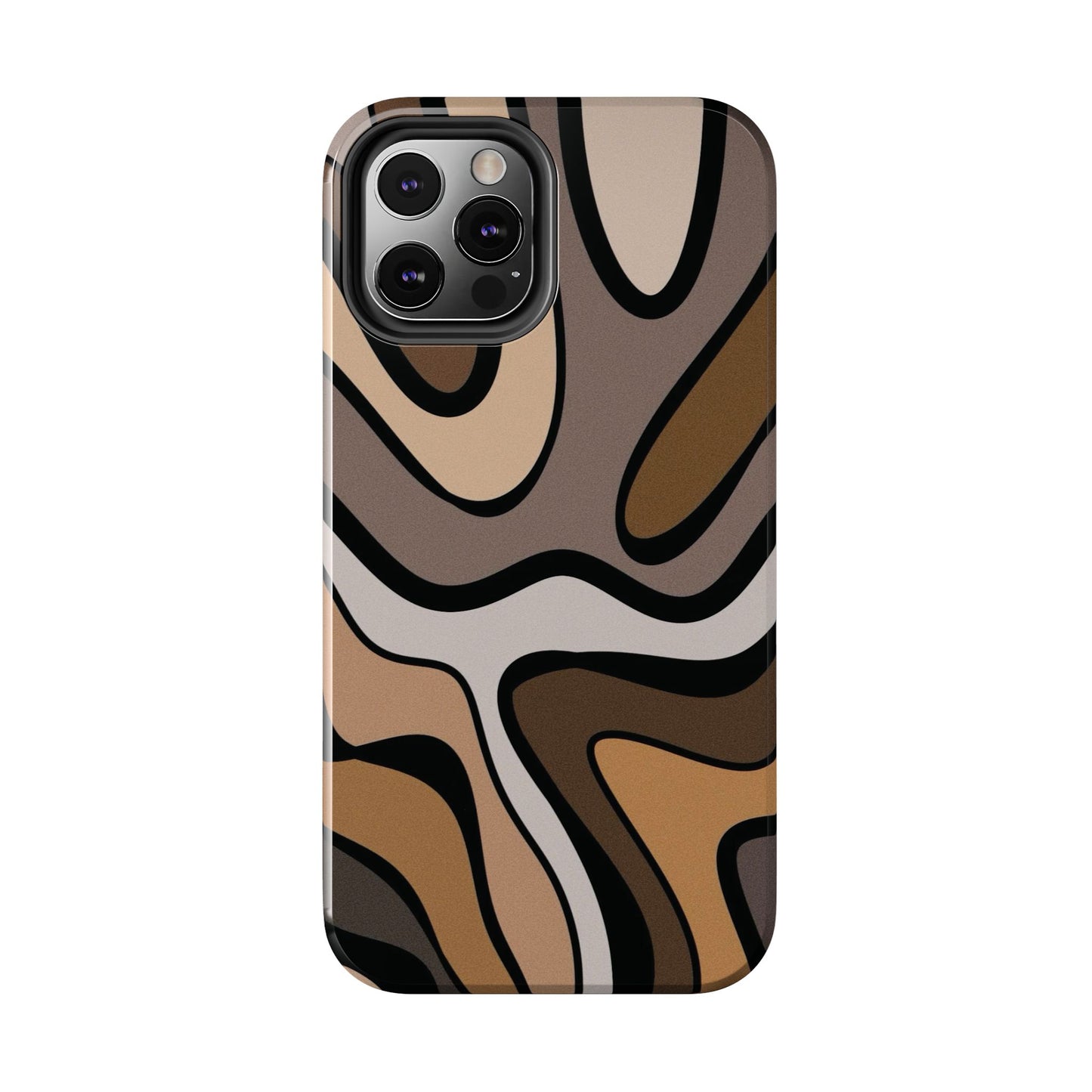 Retro Abstract Swirl Phone Case – 70s Aesthetic Vibes