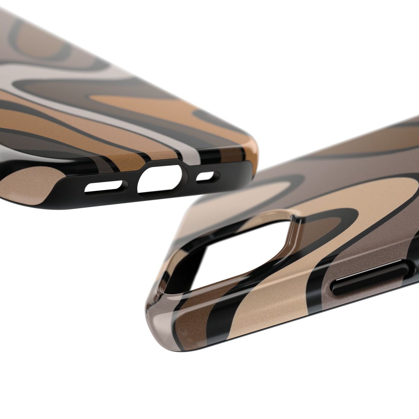 Retro Abstract Swirl Phone Case – 70s Aesthetic Vibes