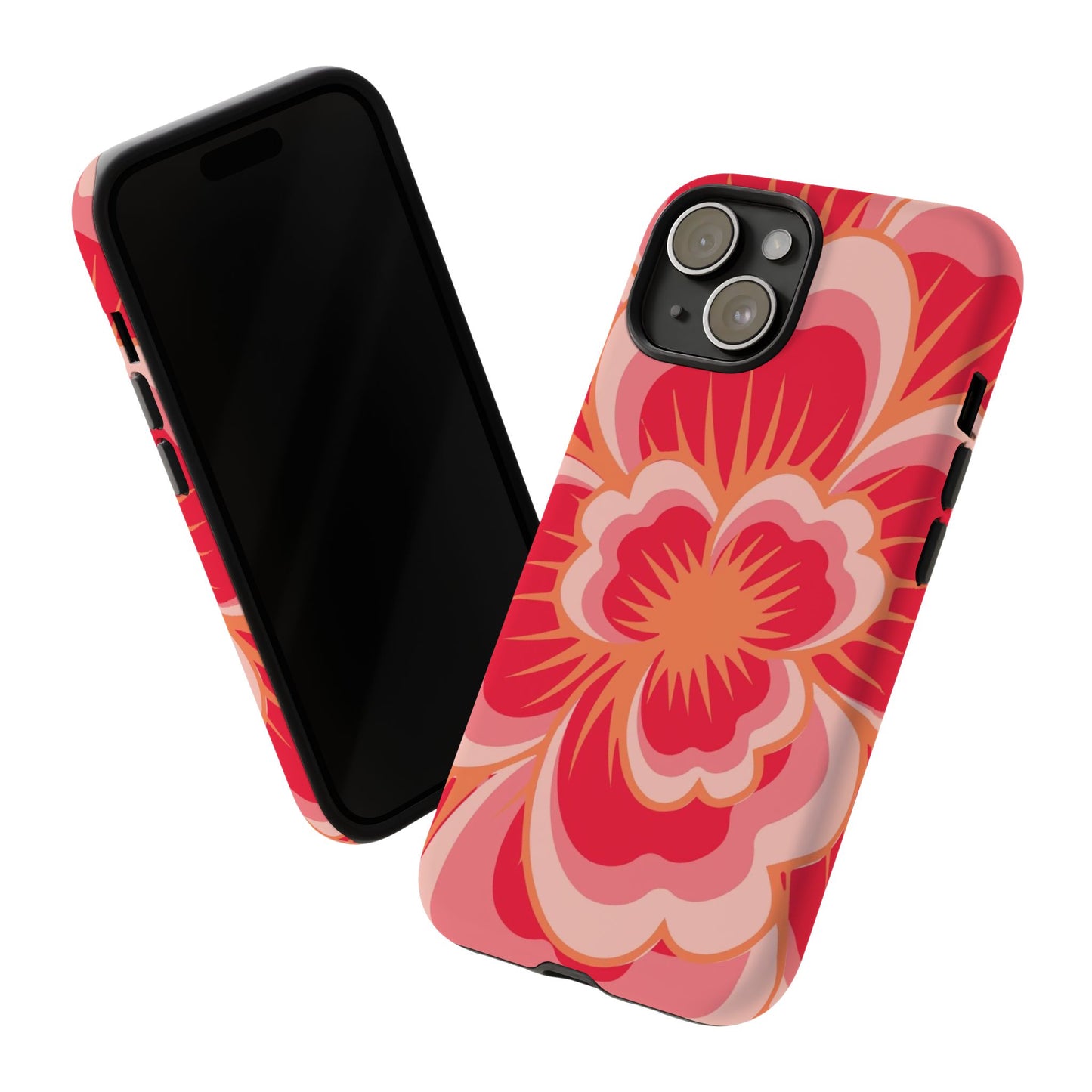Bold Red Floral Phone Case – Vibrant Statement Cover