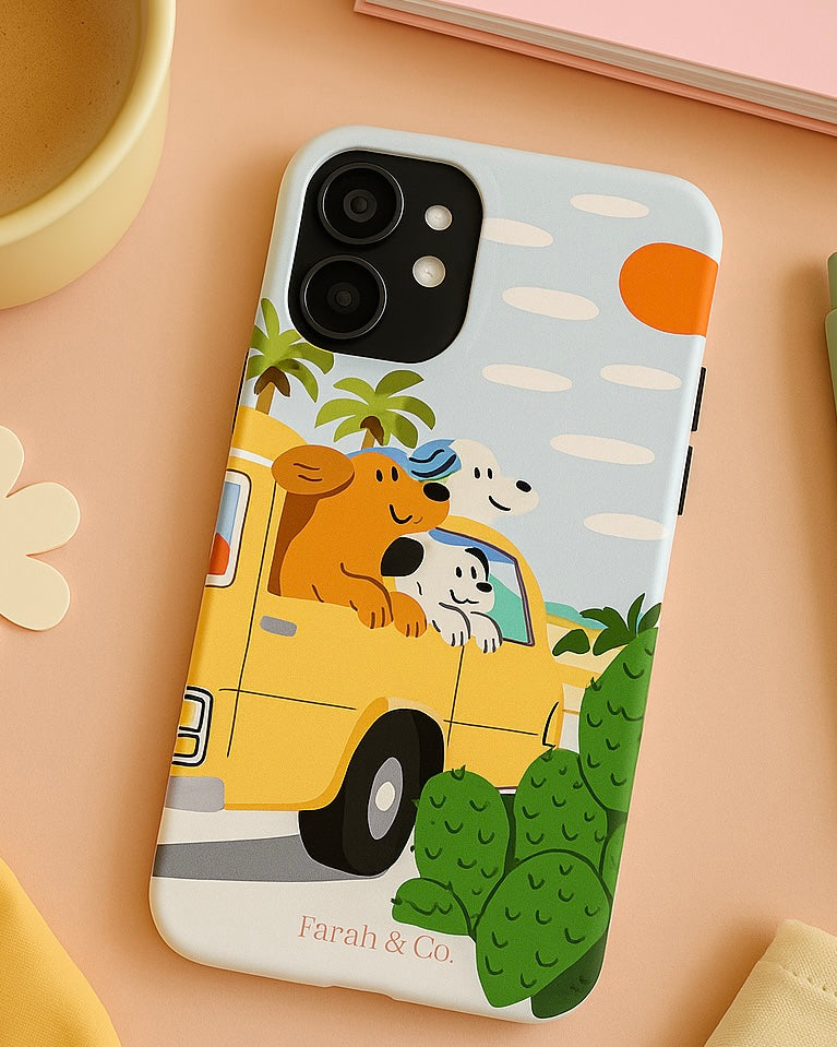 Sunny Roadtrip Dog Phone Case – Farah & Co.