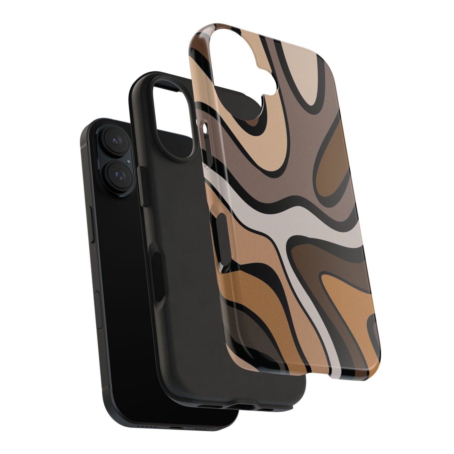 Retro Abstract Swirl Phone Case – 70s Aesthetic Vibes