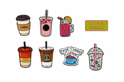 Coffee & Lifestyle 3D Stickers ☕