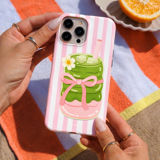 Matcha Girl Clear Phone Case