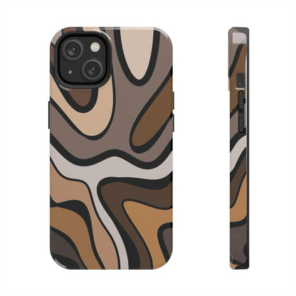 Retro Abstract Swirl Phone Case – 70s Aesthetic Vibes
