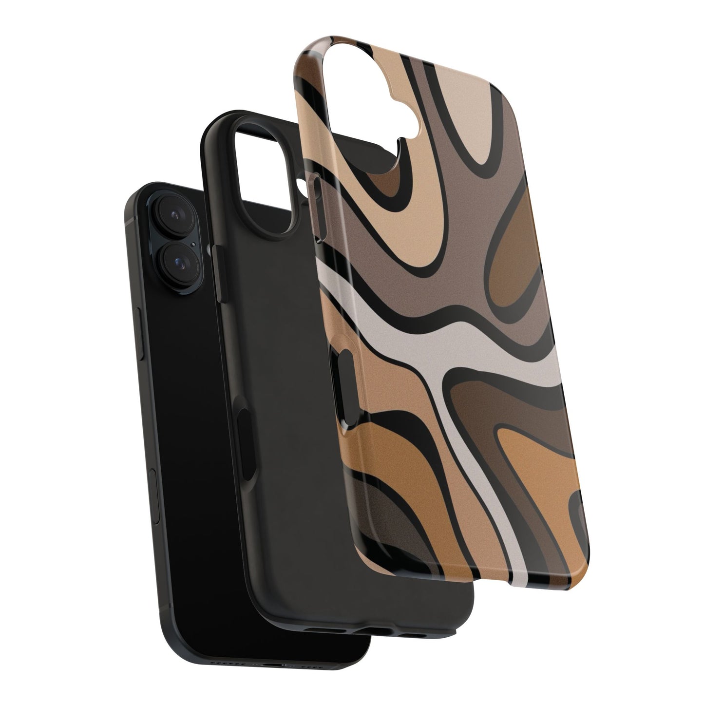 Retro Abstract Swirl Phone Case – 70s Aesthetic Vibes