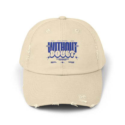 Without Doubt Unisex Distressed Cap – Vintage Washed Look