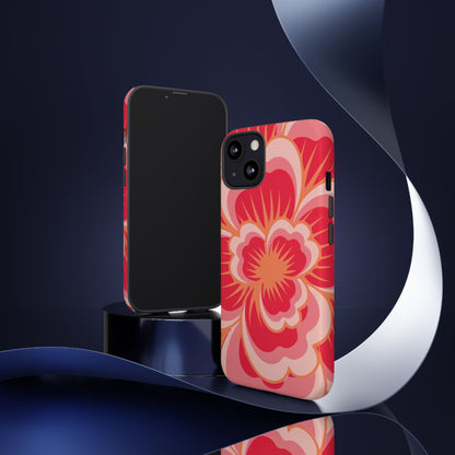 Bold Red Floral Phone Case – Vibrant Statement Cover