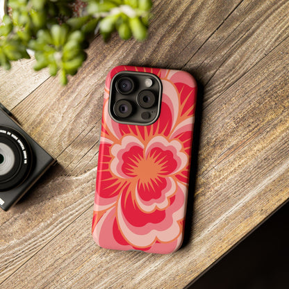 Bold Red Floral Phone Case – Vibrant Statement Cover