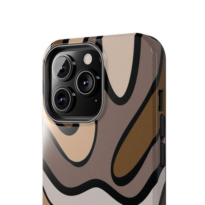 Retro Abstract Swirl Phone Case – 70s Aesthetic Vibes