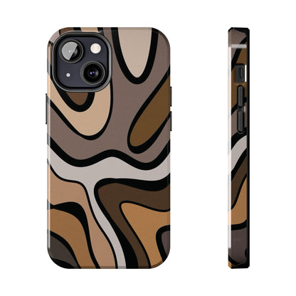 Retro Abstract Swirl Phone Case – 70s Aesthetic Vibes
