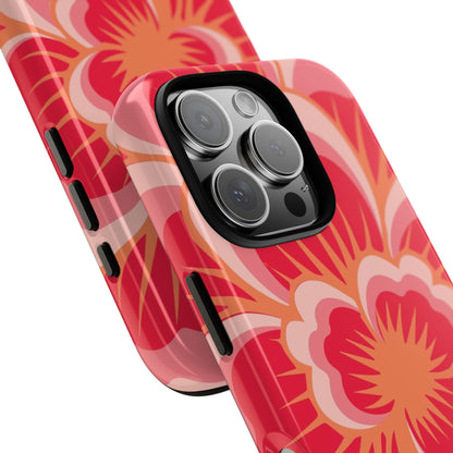 Bold Red Floral Phone Case – Vibrant Statement Cover