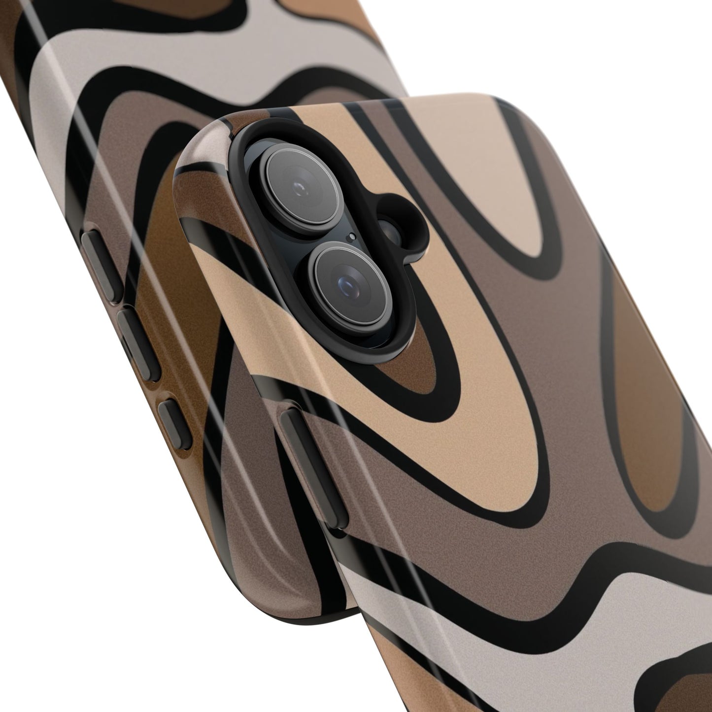 Retro Abstract Swirl Phone Case – 70s Aesthetic Vibes