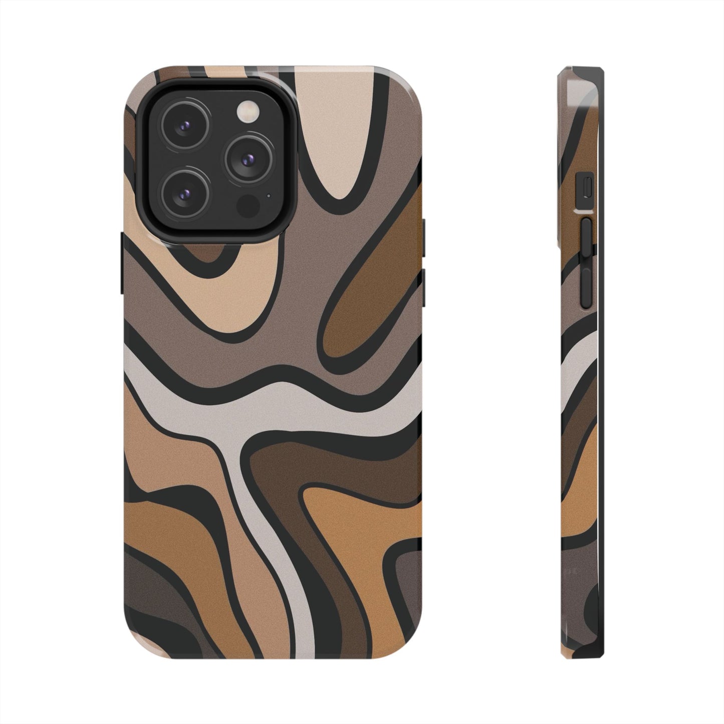Retro Abstract Swirl Phone Case – 70s Aesthetic Vibes