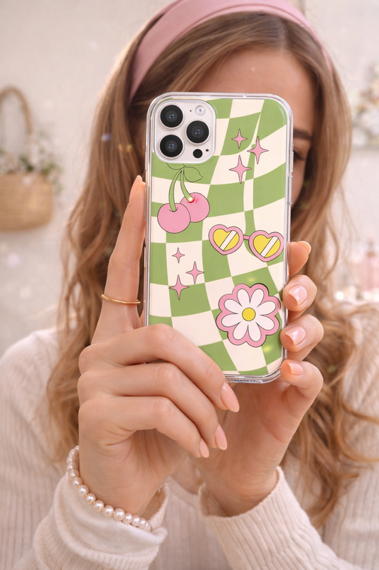 Retro Bloom Clear Phone Case
