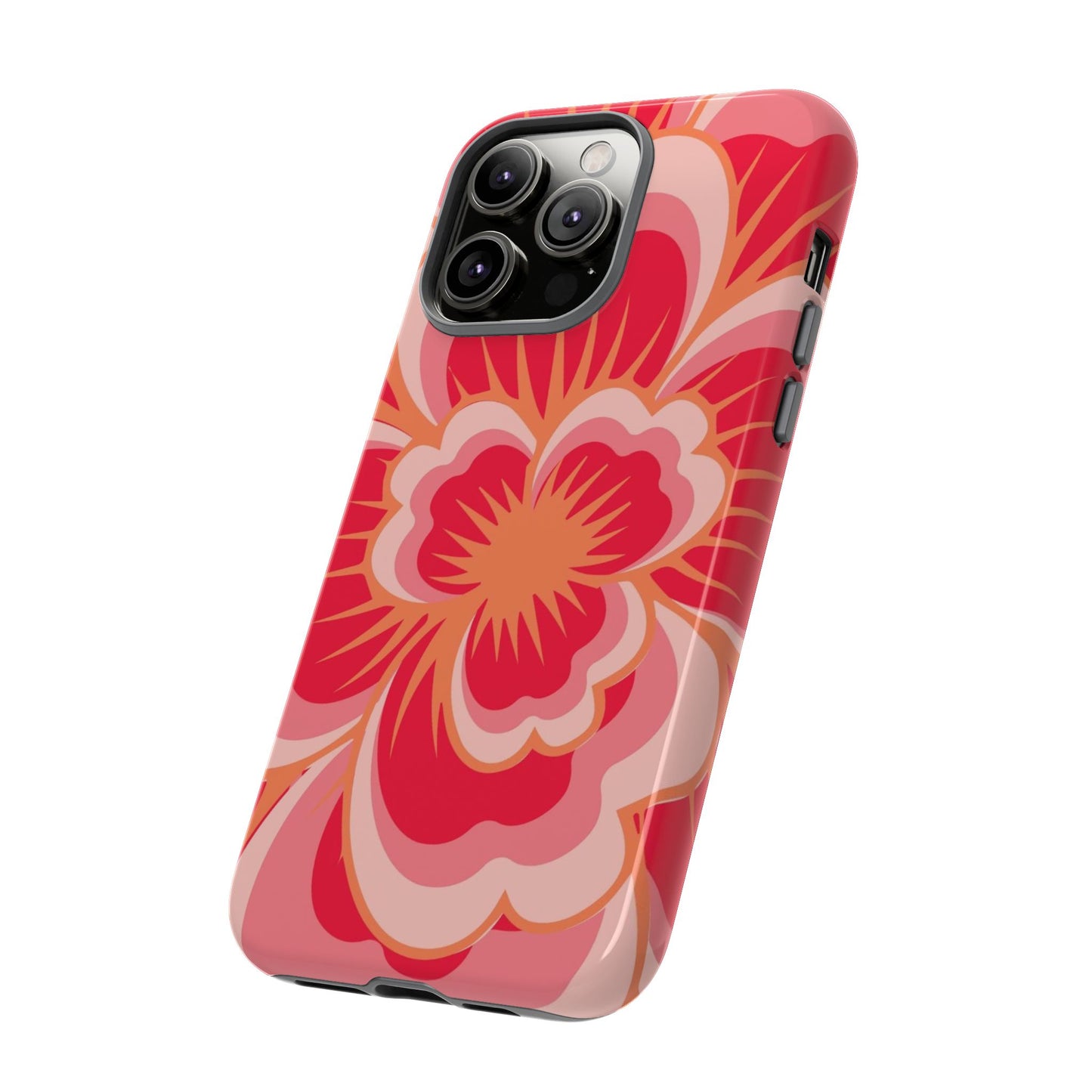 Bold Red Floral Phone Case – Vibrant Statement Cover