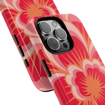 Bold Red Floral Phone Case – Vibrant Statement Cover