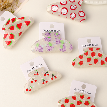 Fruit Collection Hair Claw Clips – 9 cm