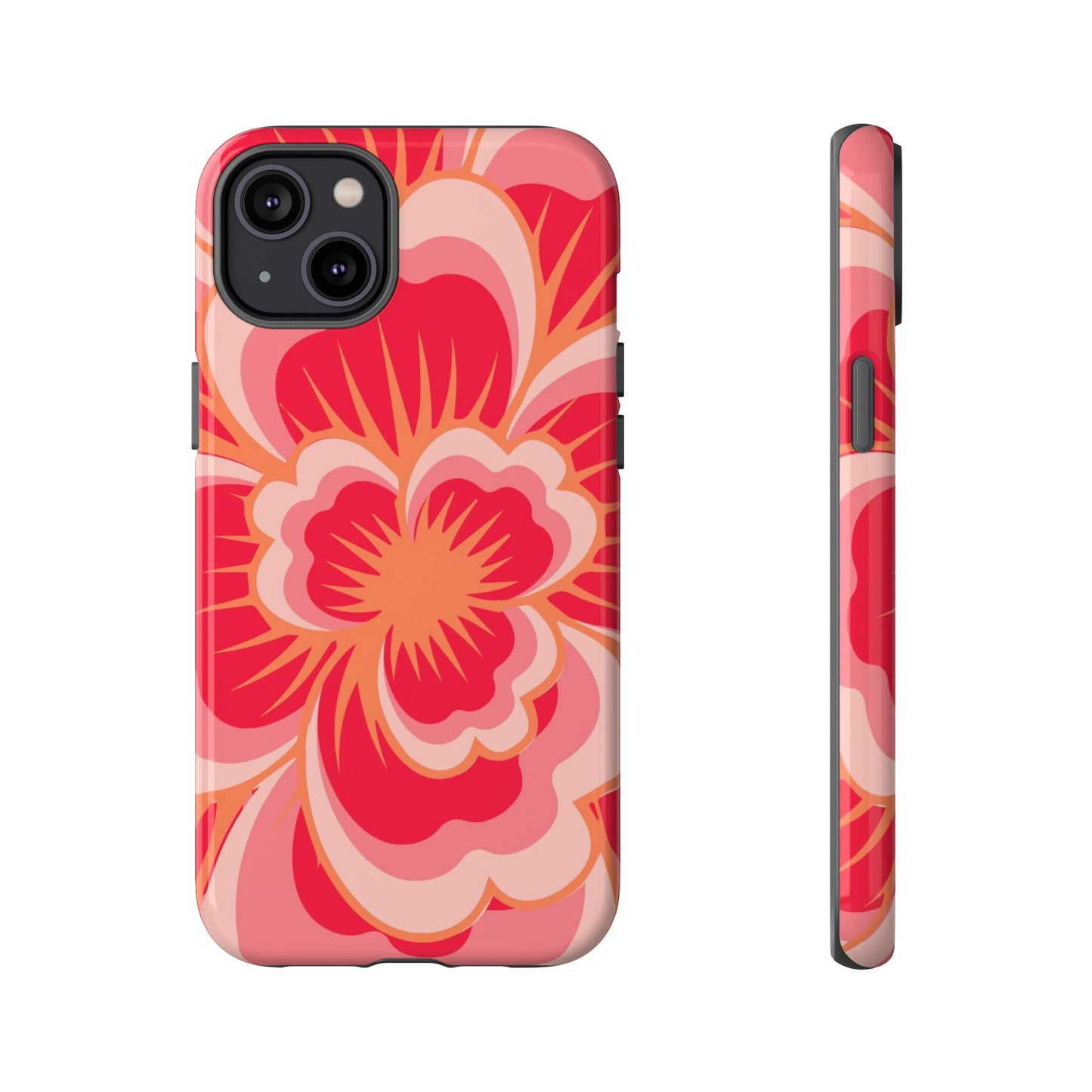 Bold Red Floral Phone Case – Vibrant Statement Cover