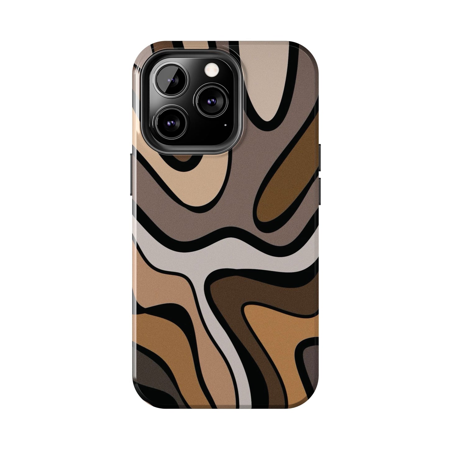 Retro Abstract Swirl Phone Case – 70s Aesthetic Vibes