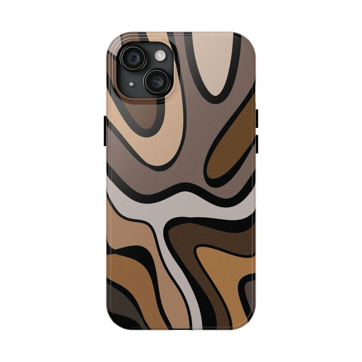 Retro Abstract Swirl Phone Case – 70s Aesthetic Vibes