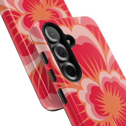 Bold Red Floral Phone Case – Vibrant Statement Cover