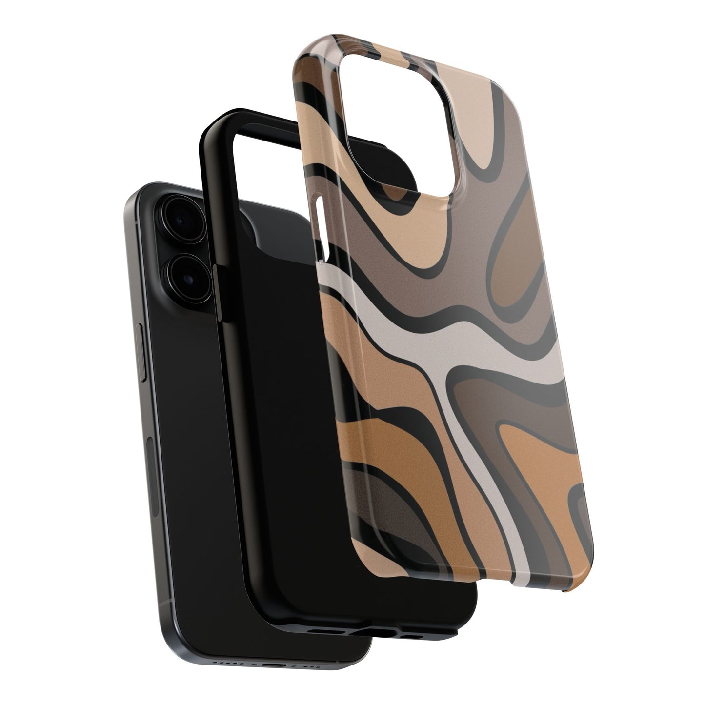 Retro Abstract Swirl Phone Case – 70s Aesthetic Vibes
