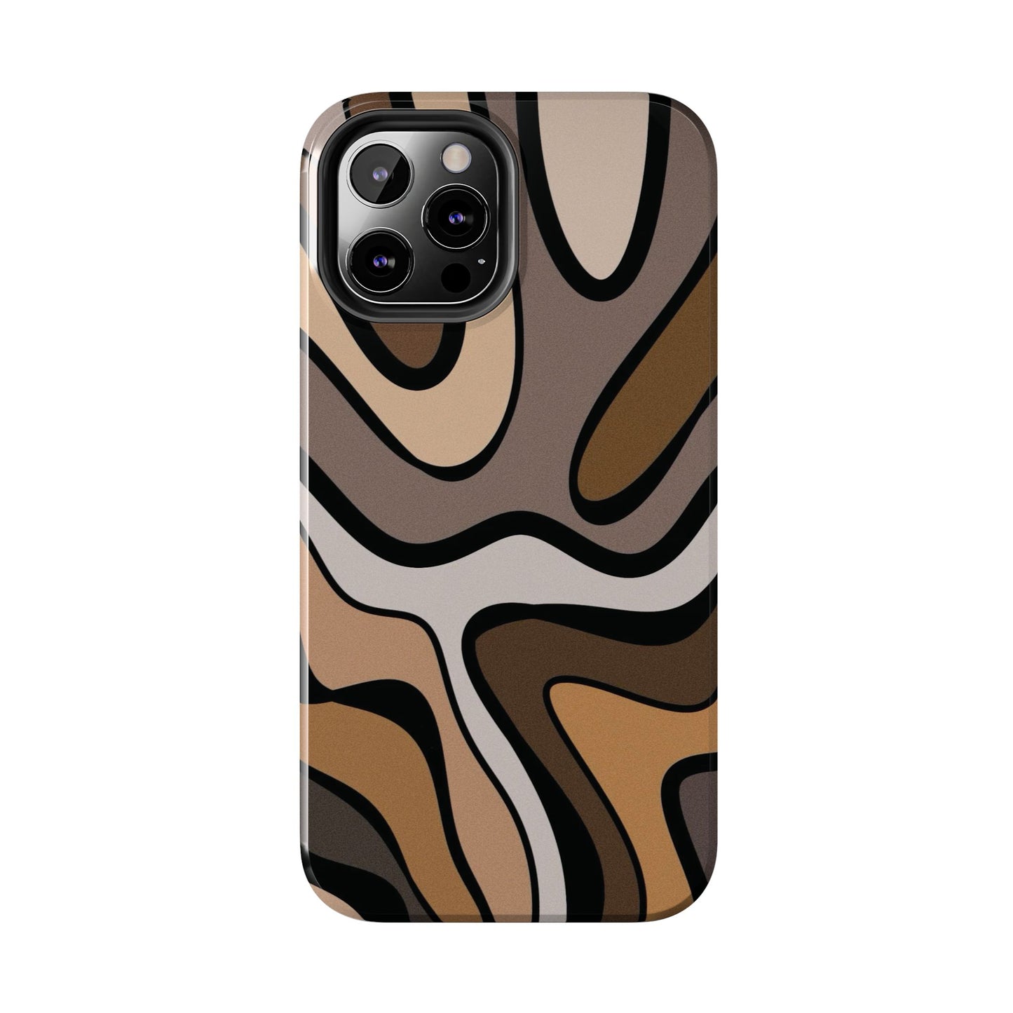 Retro Abstract Swirl Phone Case – 70s Aesthetic Vibes