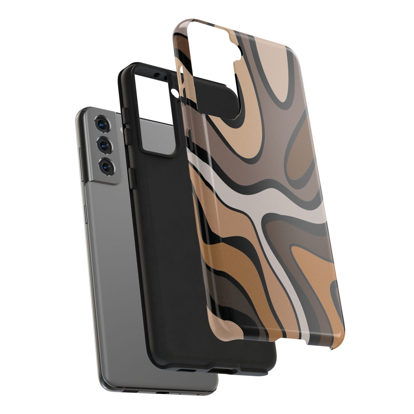 Retro Abstract Swirl Phone Case – 70s Aesthetic Vibes