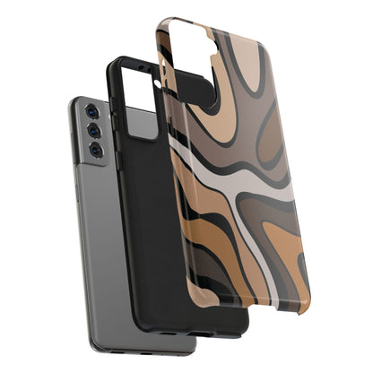 Retro Abstract Swirl Phone Case – 70s Aesthetic Vibes