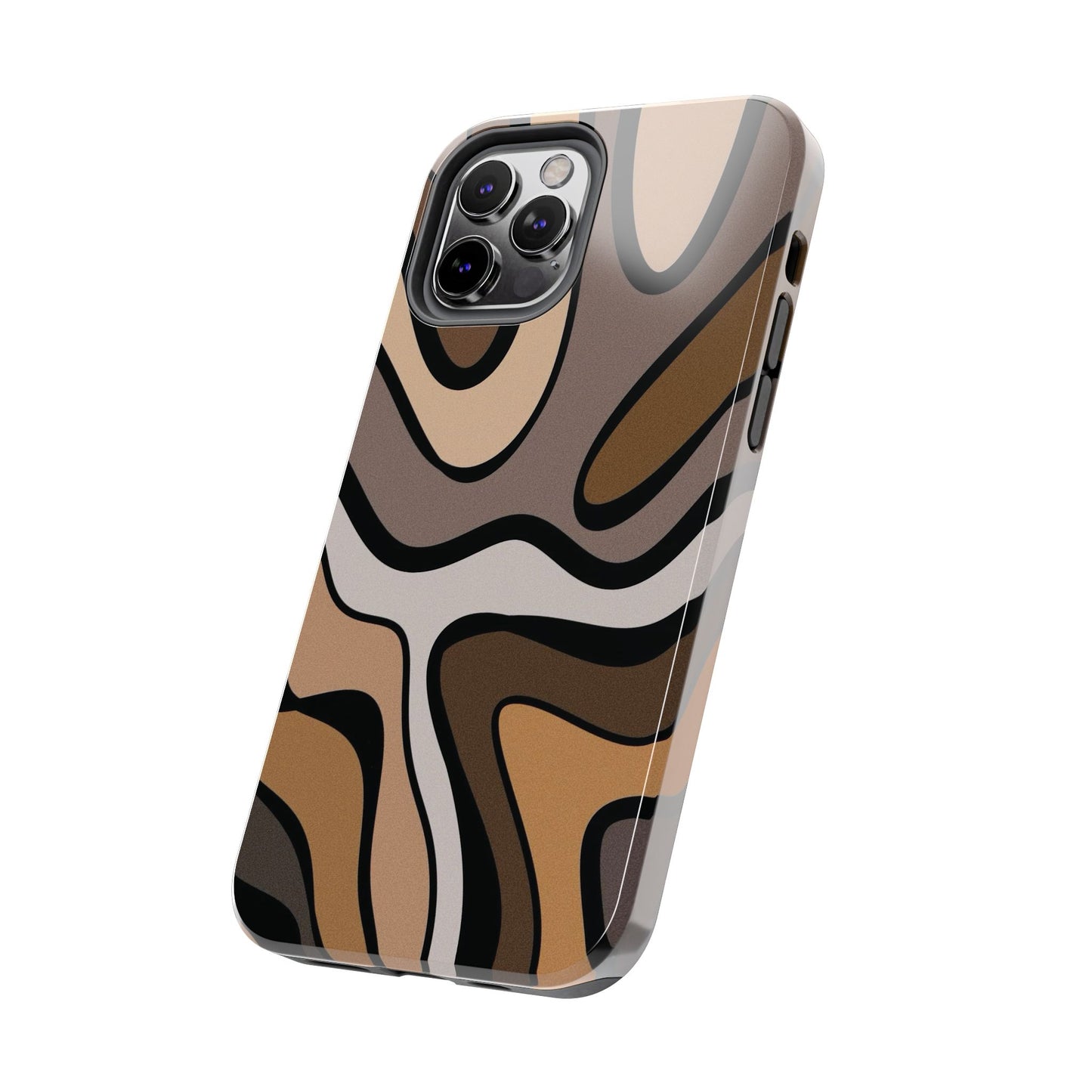 Retro Abstract Swirl Phone Case – 70s Aesthetic Vibes