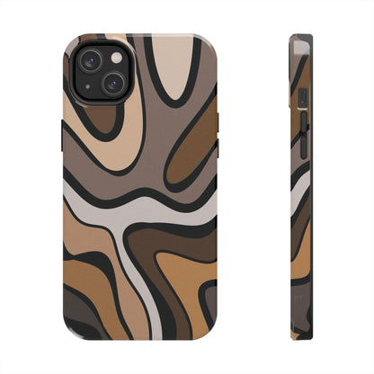 Retro Abstract Swirl Phone Case – 70s Aesthetic Vibes