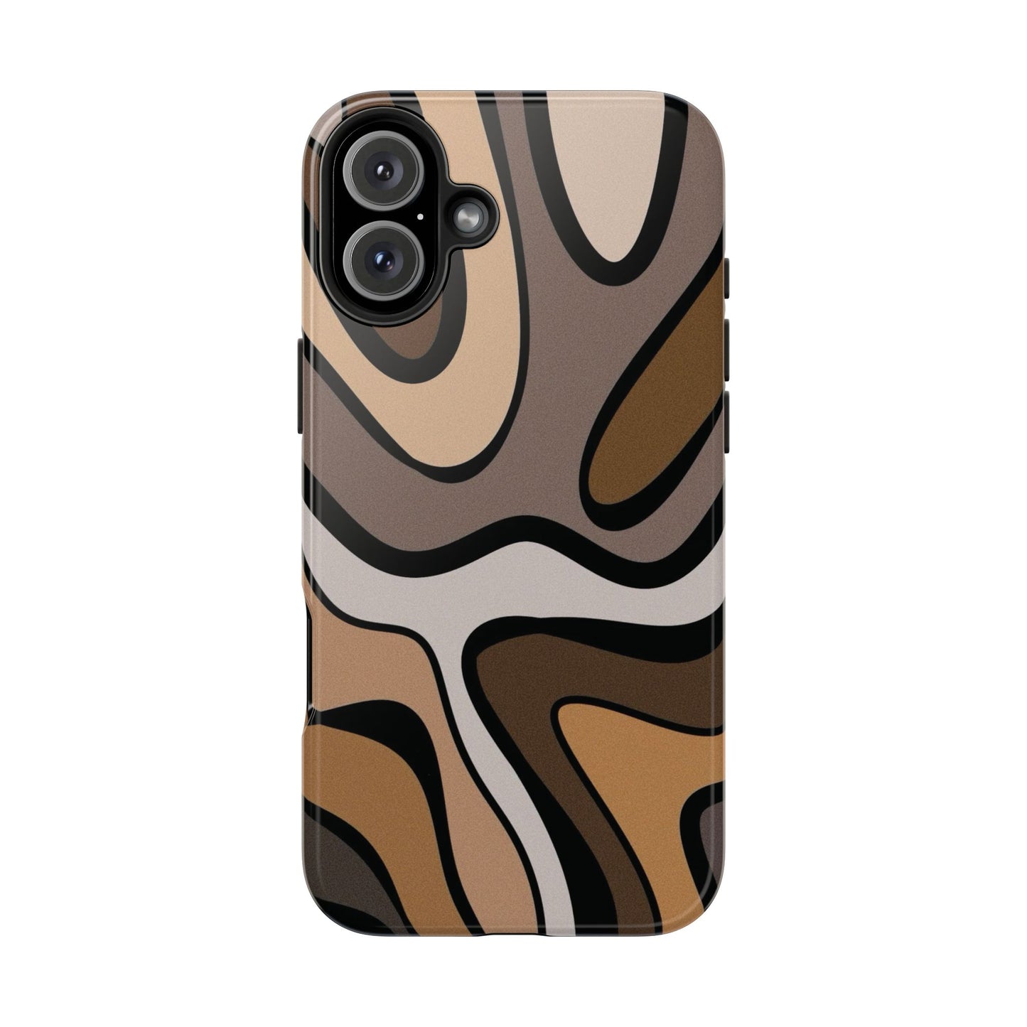 Retro Abstract Swirl Phone Case – 70s Aesthetic Vibes