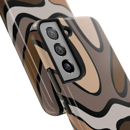 Retro Abstract Swirl Phone Case – 70s Aesthetic Vibes