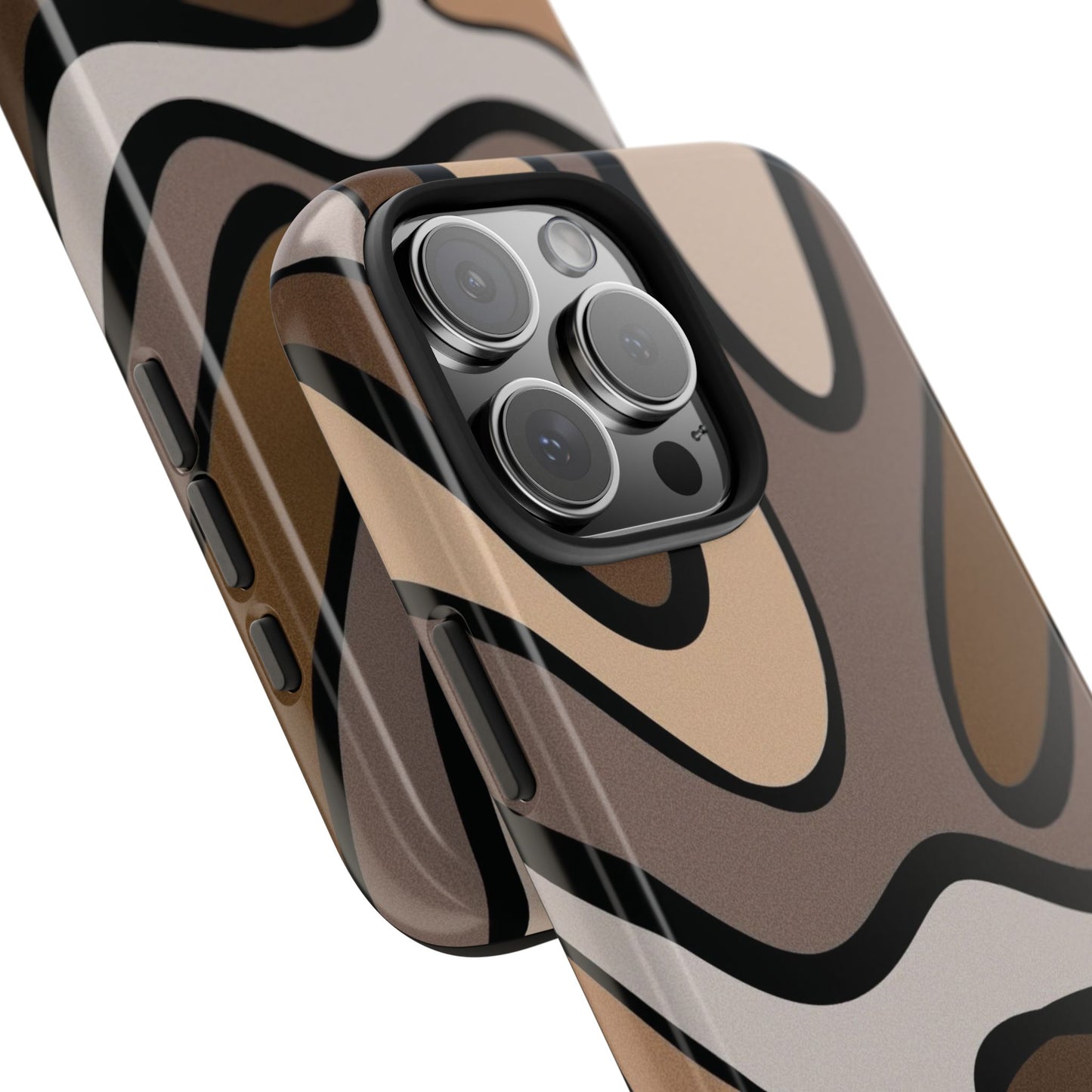 Retro Abstract Swirl Phone Case – 70s Aesthetic Vibes