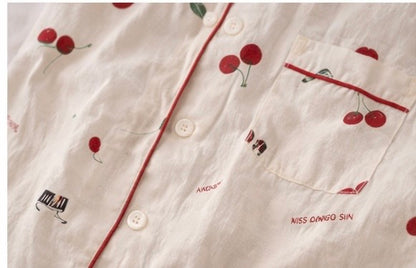 Cherry Blossom Pajama Set – Cute Cherry Print Sleepwear