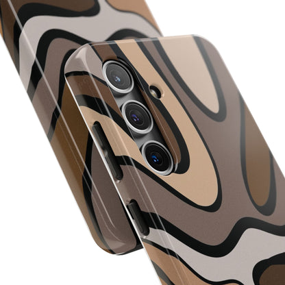 Retro Abstract Swirl Phone Case – 70s Aesthetic Vibes