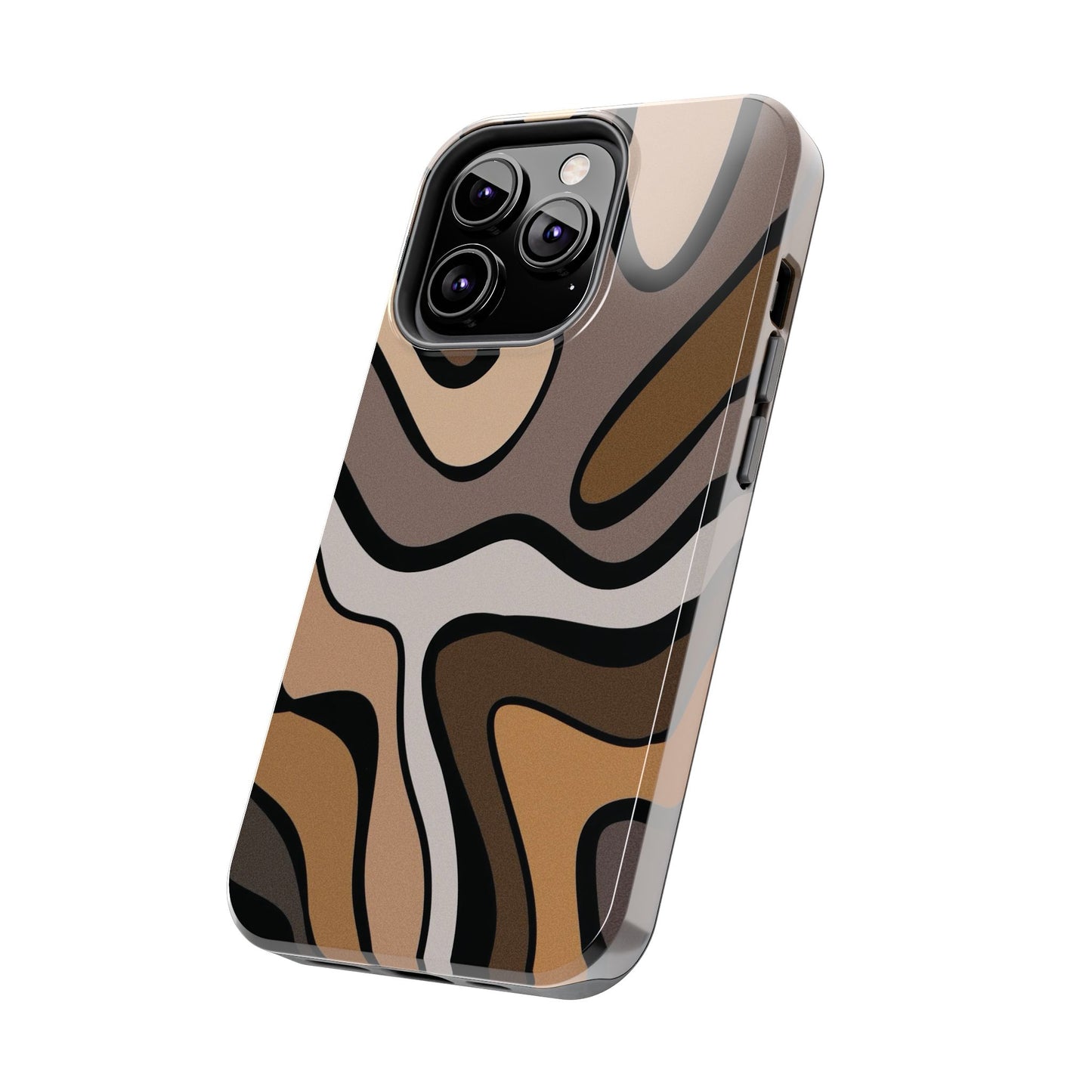 Retro Abstract Swirl Phone Case – 70s Aesthetic Vibes