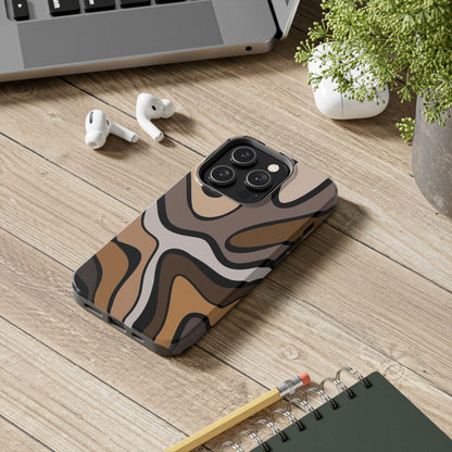 Retro Abstract Swirl Phone Case – 70s Aesthetic Vibes