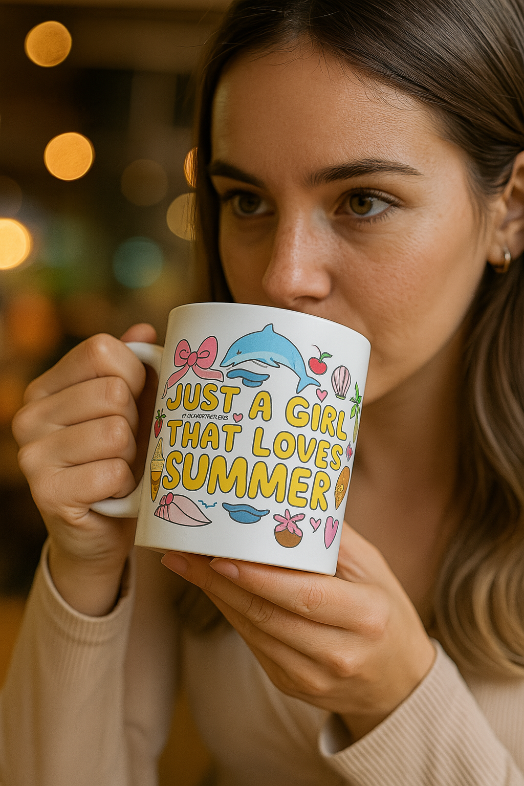 Just a Girl That Loves Summer - Fun & Beachy Ceramic Mug