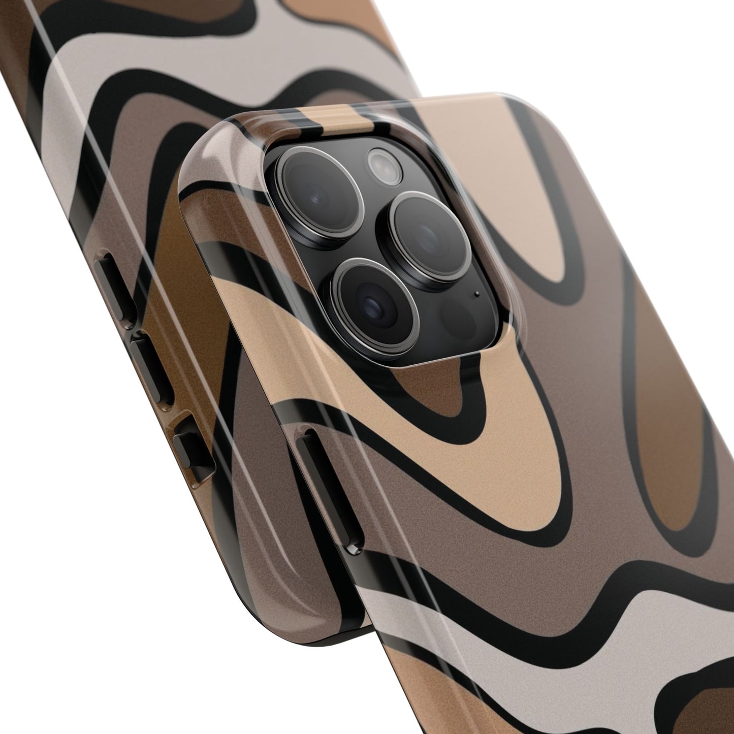 Retro Abstract Swirl Phone Case – 70s Aesthetic Vibes
